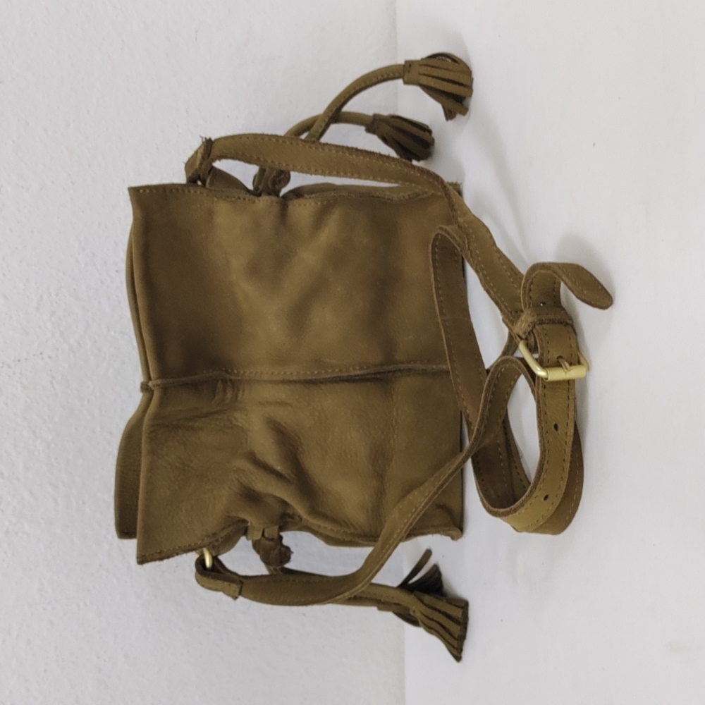 Anthropologie Tela Mini Crossbody by Miss Albright Luxe Nubuck Leather
